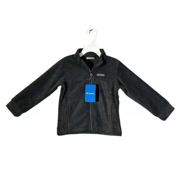 Columbia Toddler Boy's Full Zip Fleece Jacket Size 3T Dark Gray Warm & Cozy - Picture 1 of 5